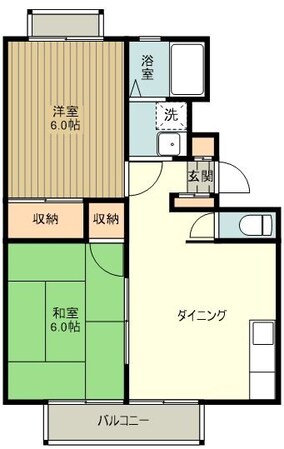 コーポパークサイドの物件間取画像